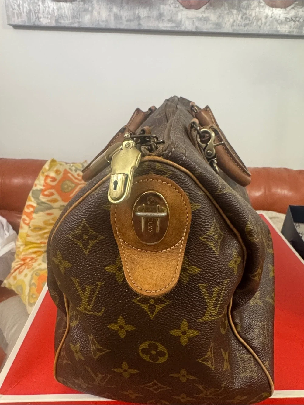 Louis Vuitton Brown Monogram Canvas Top-Handle Satchel